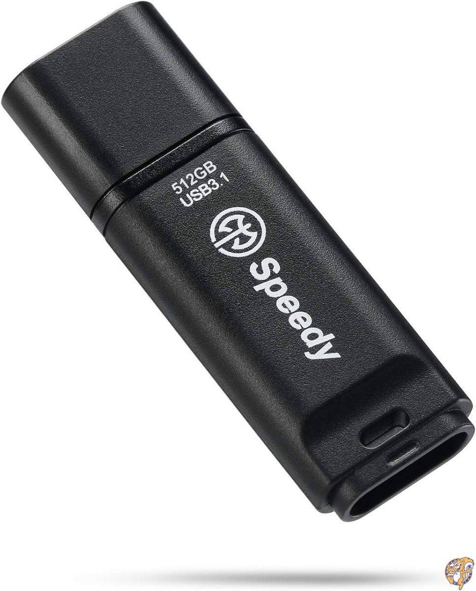 楽天アメリカ輸入ランドアクスSPEEDY USBメモリ 512GB USB 3.1対応 超高速 - 最大読出速度400MB/s、最大書込速度300MB/s