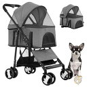 BestPet ベストペット ペット用品 3輪ペット用ベビーカー 犬 猫 ブラック Travel Folding Carrier