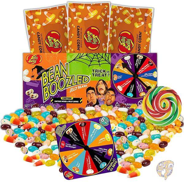 Sweetzo Bean Boozled 第6弾 ジェリービーンズ ゲーム＆キャンディコーン ハロウィン トリートボックス＆スピナー ギフト ルーレット