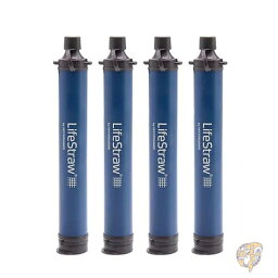 パーソナル 浄水フィルター 4個 アウトドア ブルー LSP4PCCAN1 LifeStraw ライフストロー