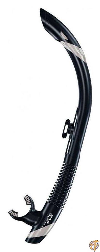 Atomic Aquatics SV2 Flex Dive Snorkel -Black/Silver 141［並行輸入］