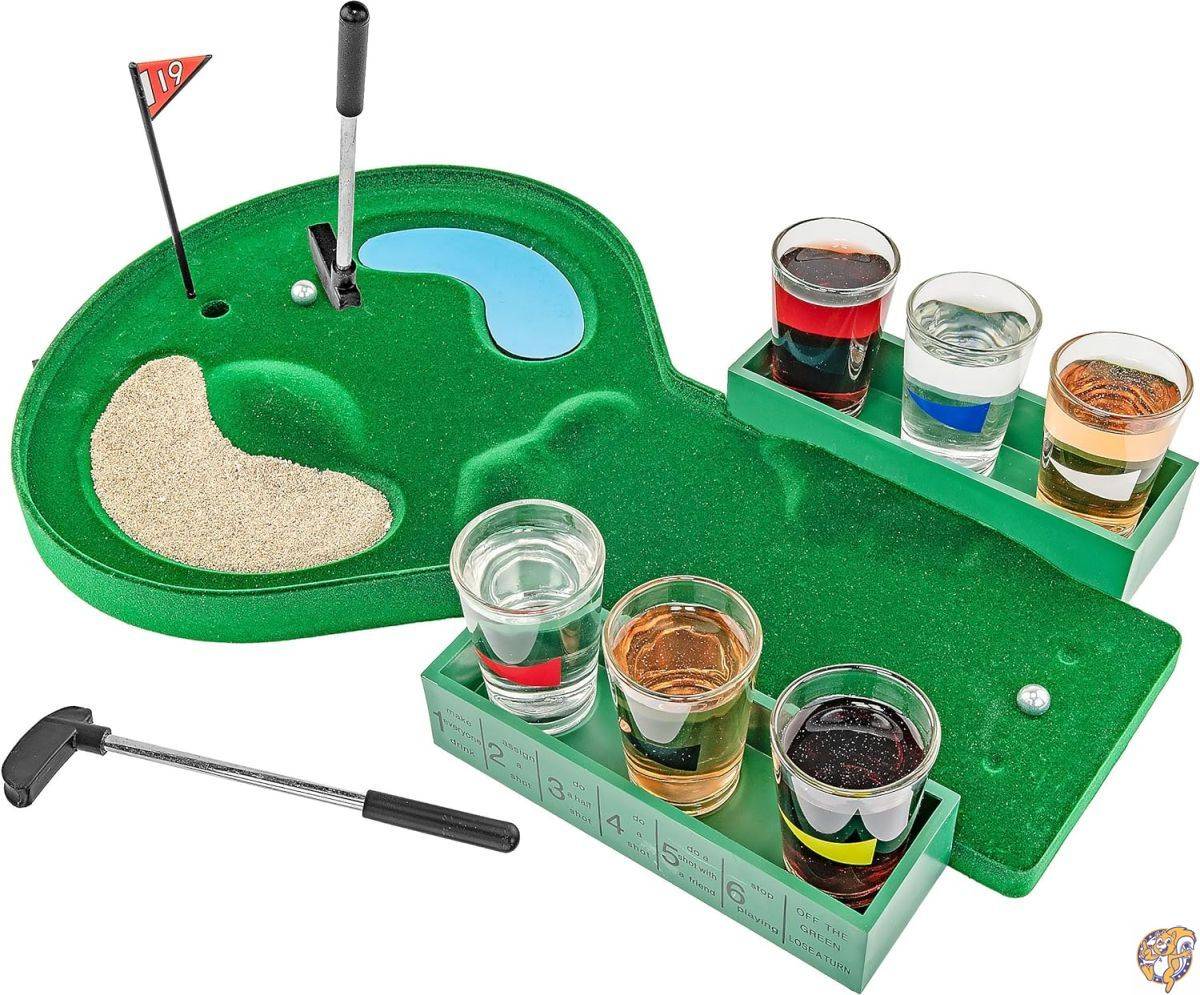 Fairly Odd Novelties Table Golf Shot Glass Drinking Game Set, Green by 並行輸入品