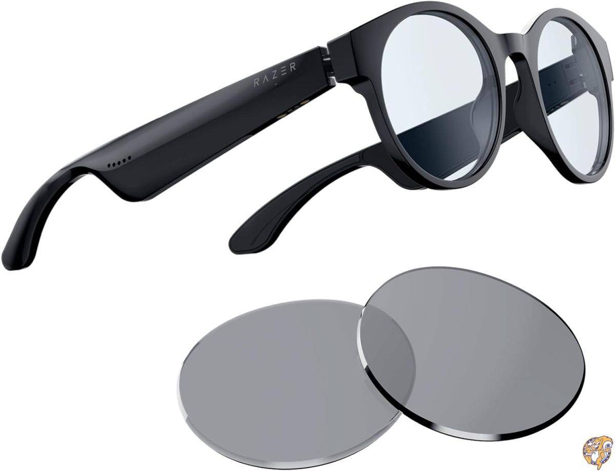 Razer Anzu Smart Glasses Round Frame スマートグラス Size SM Bundle with Blue Light Filter and Polarized Lenses[並行輸入品]
