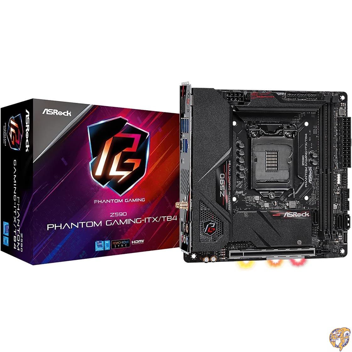 ASRock マザーボード Z590 Phantom Gaming-ITX/TB4 Intel 10世代 11世代 CPU(LGA1200) Mini-ITX 【国内正規代理店】