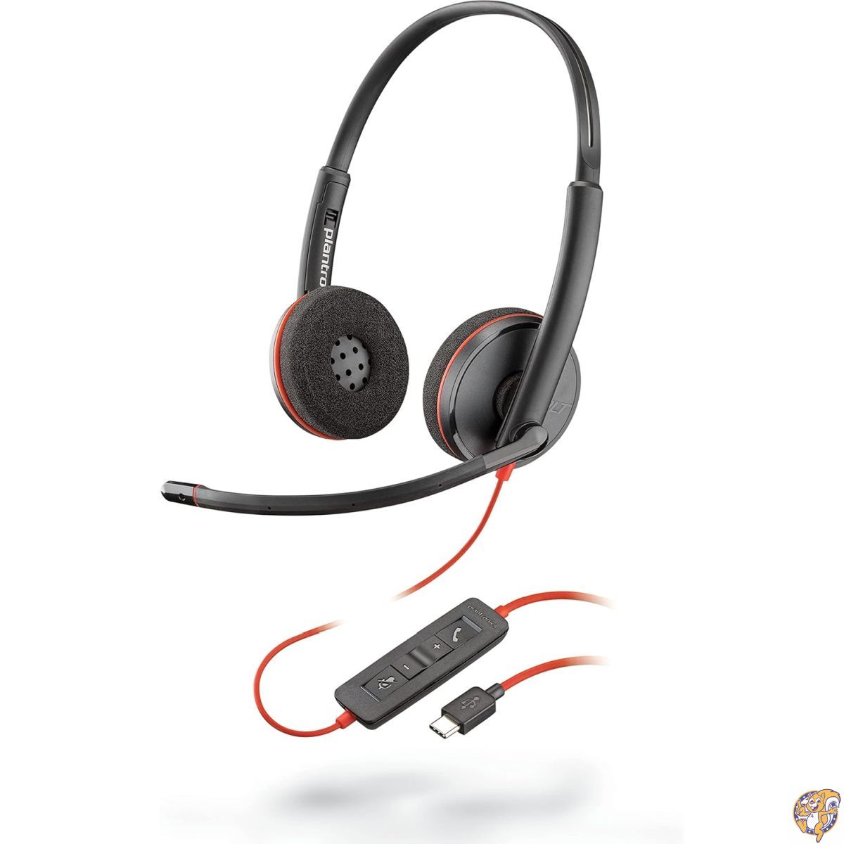 Plantronics Blackwire c3220ヘッドセット - ステレオ - ブラック - USBタイプC - 有線 - 20 Hz - 20 kHzヘッド両 - supra-aural - Noise Cancellingマイク