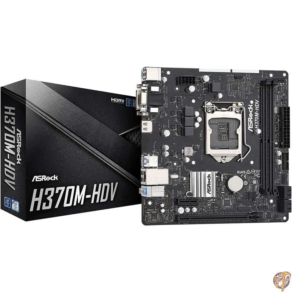 ASRock H370M-HDV LGA1151/ Intel H370/ DDR4/ SATA3&USB3.2/ Micro ATX}U[{[h