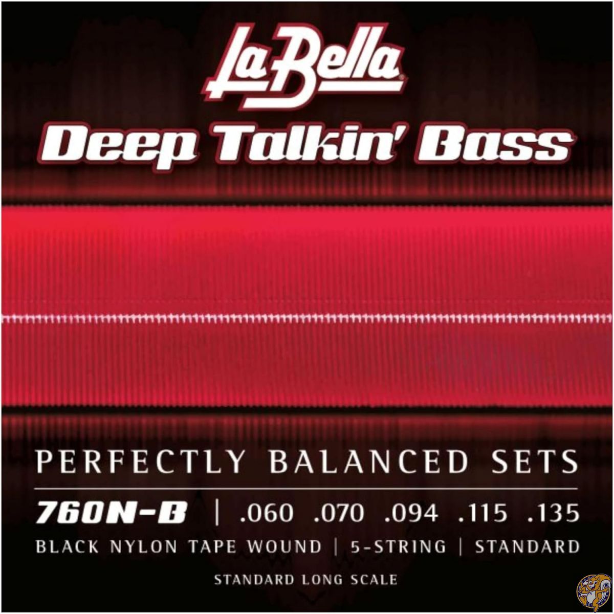 La Bella 760NB/Deep Talkin' Bass/060-135/5strings/Black Nylon Tape Wound