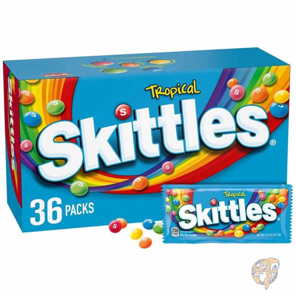 スキットルズ Skittles トロピカルサマーチューイキャンディ 詰め合わせ 36 個 大容量パック 10040000011634