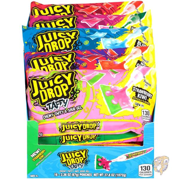 楽天アメリカ輸入ランドJuicy Drop ジューシードロップタフィー お菓子 グミ キャンディー スイートチューイーキャンディ ジェルペン付き 582