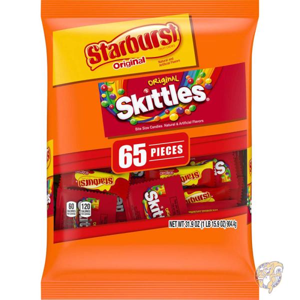 Skittles スキットルズ & スターバースト イースター キャンディ 詰め合わせ 904g 65個 10040000347870