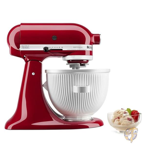 キッチンエイド KitchenAid スタンドミキサー用 1.9L アイスクリームメーカー アタッチメント KSMICM