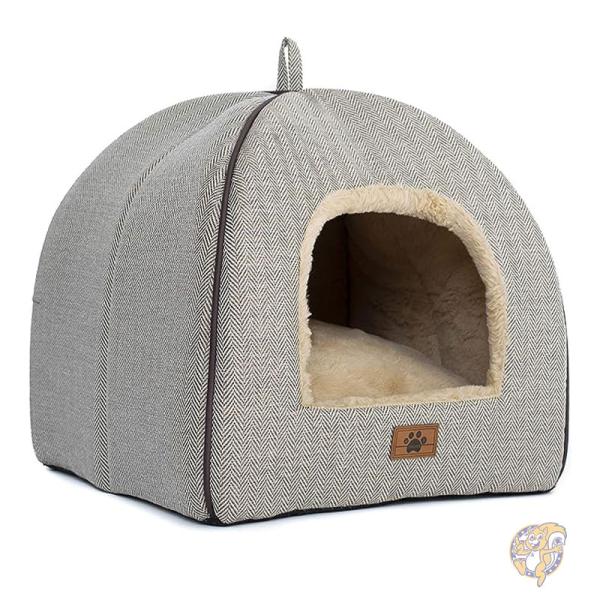 猫用猫ベッド 洞窟ベッド キャットハウス 猫テント 洗えるクッション付き 4 WINDRACING ワインドレーシング