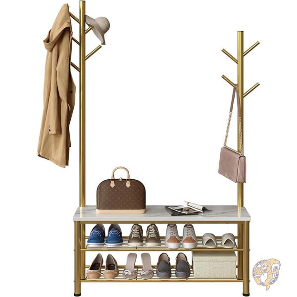 V[Yx` 2R[gbNX^ht 90cm 3iV[YbN tbNt Shoe Bench with Coat Racks