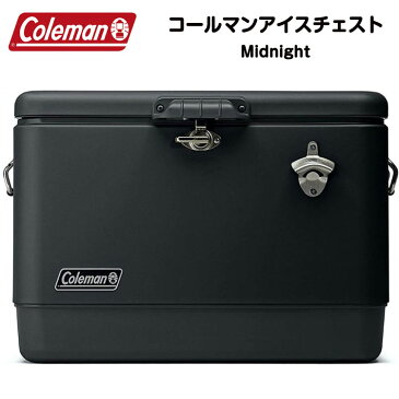 Coleman クーラーボックス　54QT 　コールマンスチールベルト　Ice Chest Reunion 54qt　 カラー：Midnight　ミッドナイト　Colemanクーラーボックス　　Colemanアイスチェスト キャンプ　アウトドア　レジャー　ピクニック　バーベキュー　防災用品　アメリカ輸入品