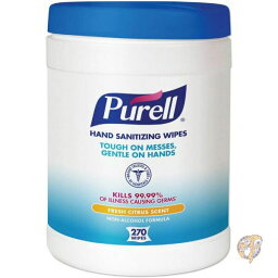 ウェットティッシュ 270枚 99.99%　 PURELL ピュレル シート ノンアルコール　業務用　お手拭き　　ノンアルコールウェットティッシュ　　PURELLティッシュ　 送料無料