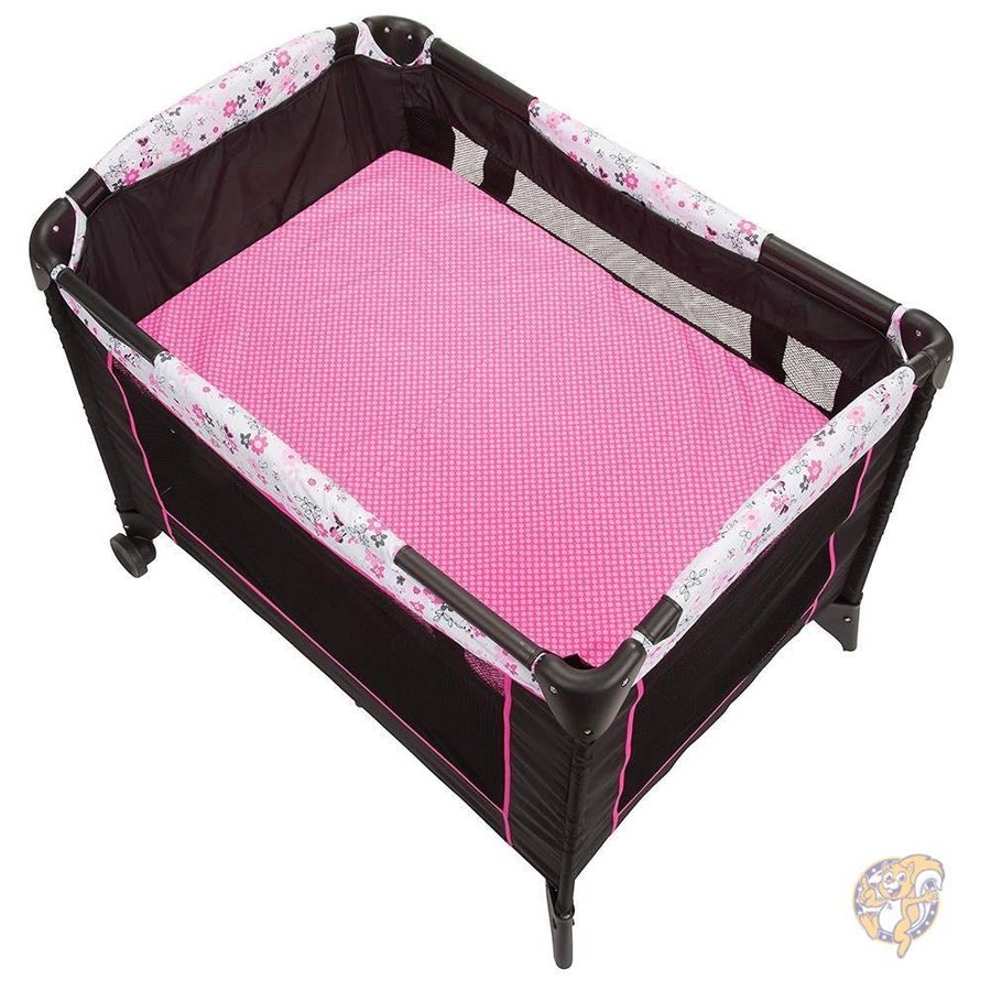 ディズニーバシネット　ミニーマウス ベビーミニーマウス プレイヤードキャリーバッグ付 Disney Baby Minnie Mouse Sweet Wonder Play Yard ベビー用品　アメリカ輸入品　ミニーバシネット　アメリカディズニー　出産祝い