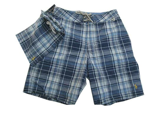 POLO RALPH LAUREN/ポロラルフローレン海パン チェック生地NAVY 袋付き 水着 POLO RALPH LAUREN/ポロラルフローレン海パン チェック生地NAVY 袋付き 水着