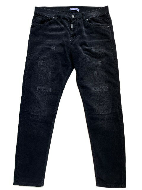 EN AVANCEストレッチコーディロィパンツ black