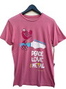 FUTURE HERETICS PEACE LOVE&METAL Tシャツ　pink