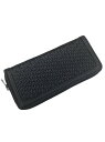 Y'2 LEATHERCc[U[ EMBOSSED LEATHER LONG WALLET black GRz[X