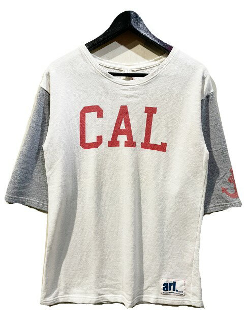 ARL GALLERY CAL TEE white/greyアールギャラリー