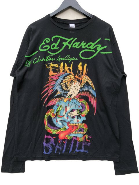 Rakuten - ED HARDYエドハーディーWORLD ダブルスリーブロンT　 black