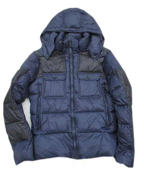 SEINSEセンスフード取り外し可能ダウンジャケット navy/khaki