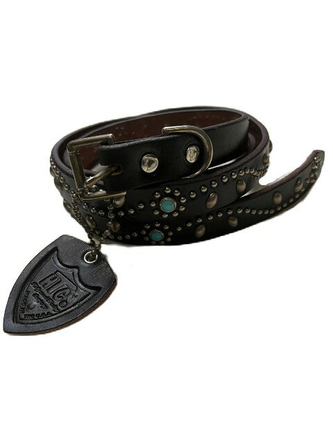 HTCエイチティーシーナローベルトNarrow Studs Belt ターコイズ black