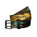 ED HARDY HANDMADE GENUIVE LEATHER BELT mCHOCOLATEnGhn[fB[@xg