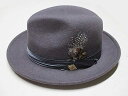 ステイシーアダムス 帽子 メンズ STACY ADAMS/ステイシーアダムス WOOL　HAT チャコールグレー