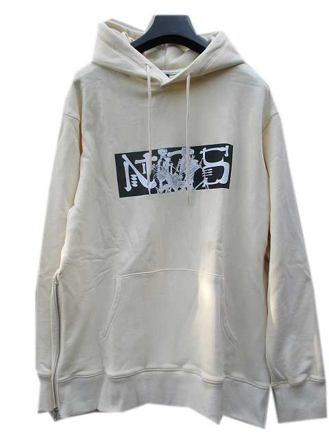 NCS NOT COMMON SENSEノットコモンセンスSKELETON SEX SIDE ZIP HOODIE beige