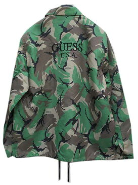 GUESS GREEN LABELゲスグリーンレーベルUSA CAMO コーチジャケット camo