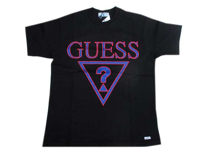 GUESS GREEN LABELゲスグリーンレーベルTriangle Question Mark Tee black