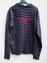 HALFMAN USA ハーフマン GRAFT STRIPE LOOSE ロンT パープルk(4)