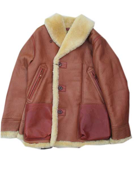 Y'2LEATHERワイツーレザーMOUTON AVITATION COAT　brown　ムートン×HVホース