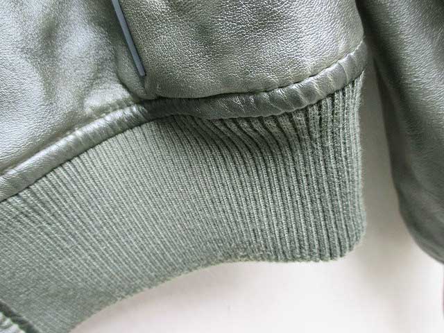 DIKTATディクタクトFAUX LEATHER ボンバージャケットkhaki