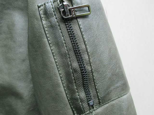 DIKTATディクタクトFAUX LEATHER ボンバージャケットkhaki