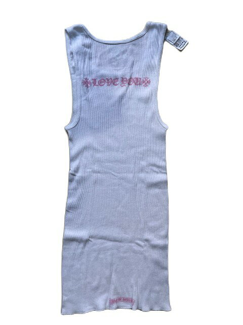 CHROME HEARTSクロムハーツタンクトップ　white/pink オンライン限定