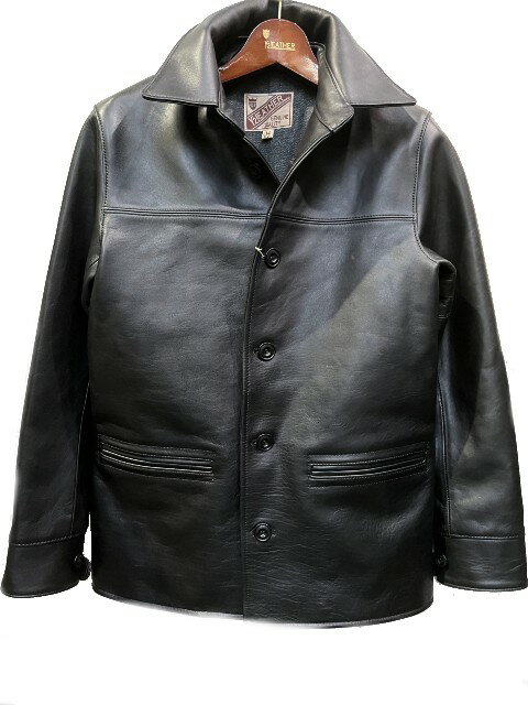 再入荷Y'2LEATHERワイツーレザーSUMI DYED HOUSE CAR COAT カーコートblack　SHC-76