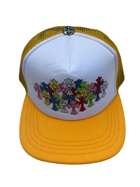 CHROME HEARTSクロムハーツマルチカラークロストラッカーキャップ　CAP yellow/white帽子