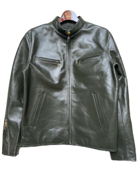 Y'2LEATHERワイツーレザーVINTAGE HORSE.L SINGLE RIDERS OLIVE PR-64