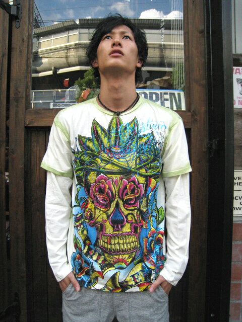 Rakuten - CHRISTIAN AUDIGIER ¨ ラインストーン DOU SLEEVE MULTIRA ¨ L/S TEE