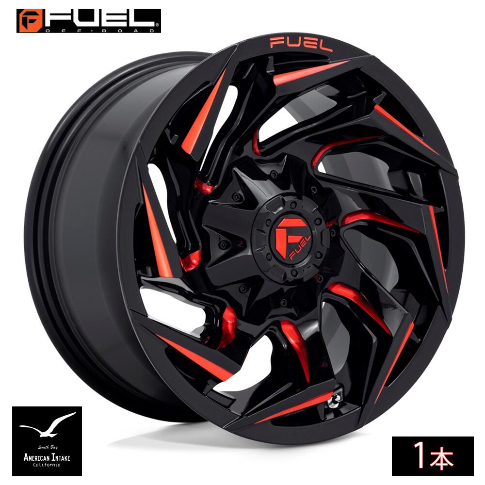 Fuel Off Road フューエルオフロード ホイール D755 REACTION | GLOSS BLACK MILLED W/ RED TINT ( 1本 )