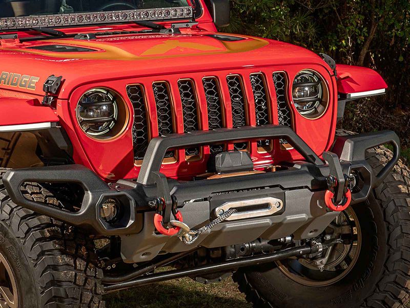 【Rugged Ridge ラゲッドリッジ】ジープ JEEP JL 新型ラングラー ベネーター フロントバンパーVENATOR FRONT BUMPERオーバーライダーバー付属