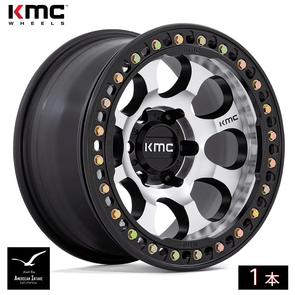 KMC ホイール KM237 RIOT BEADLOCK | MACHINED FACE SATIN BLACK WINDOWS & RING ( 1本 )
