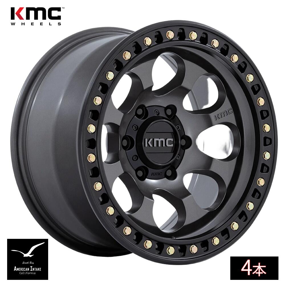 KMC ホイール KM550 RIOT SBL | ANTHRACITE W/ SATIN BLACK LIP ( 4本 )
