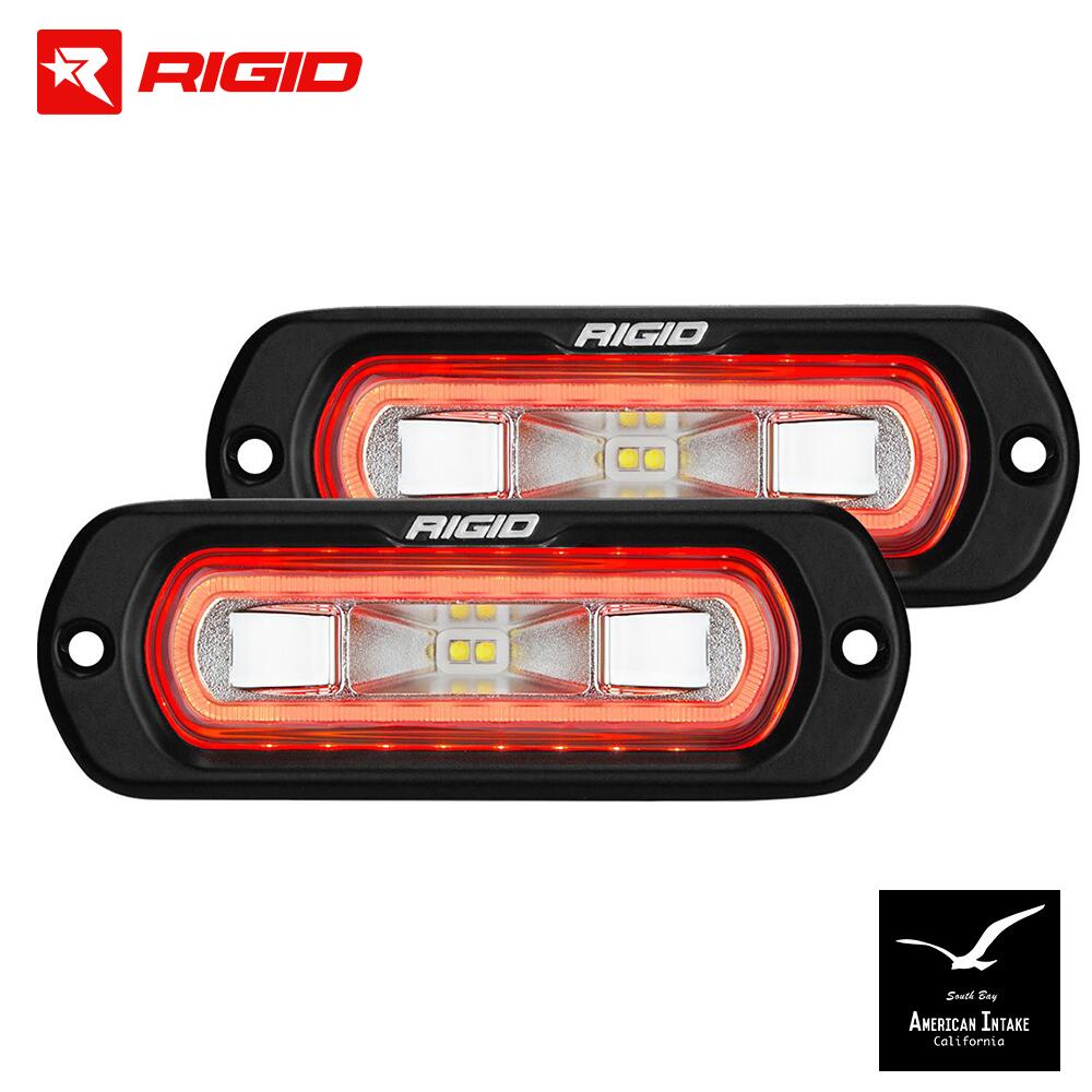 Rigid Industries SR-Lシリーズ スプレッダー フラッシュマウント LEDライト Halo搭載 ペア