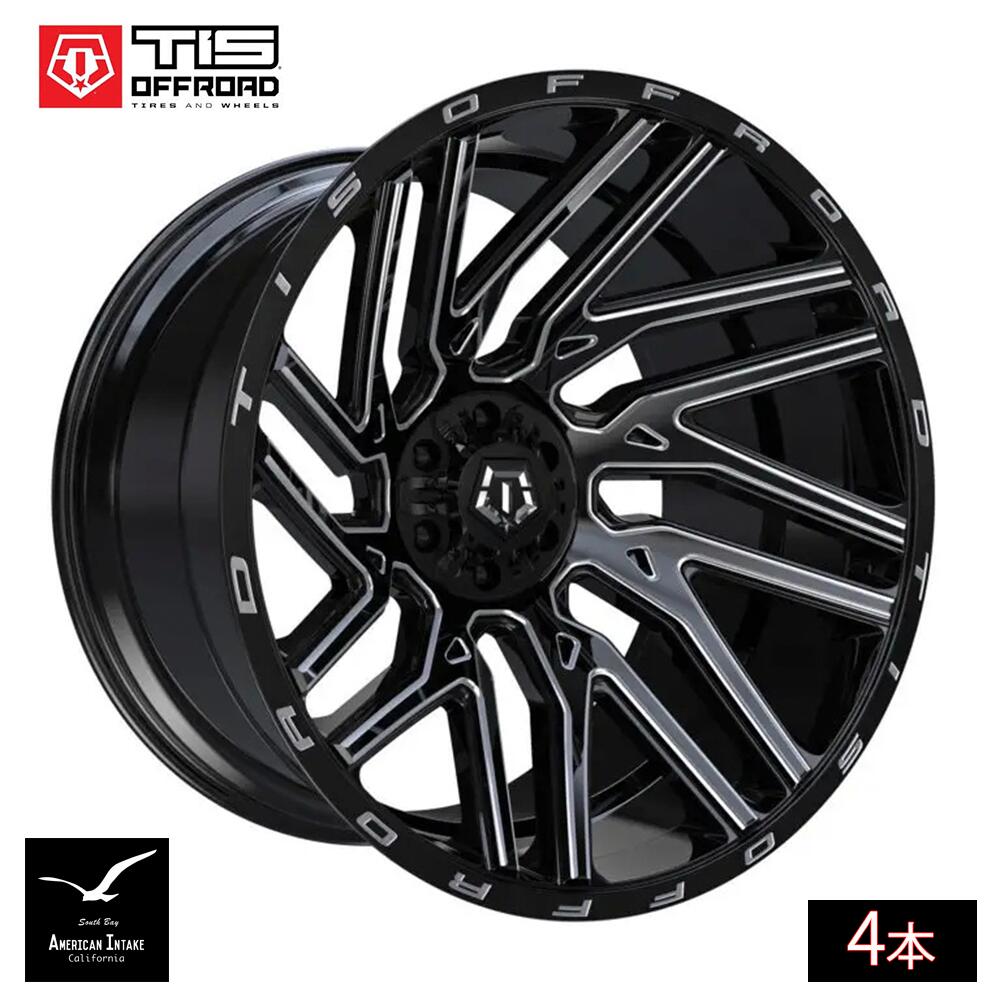 TIS Offroad Wheels TIS オフロード ホイール 554BM | GLOSS BLACK WITH CNC MILLED ACCENTS ( 4本 )