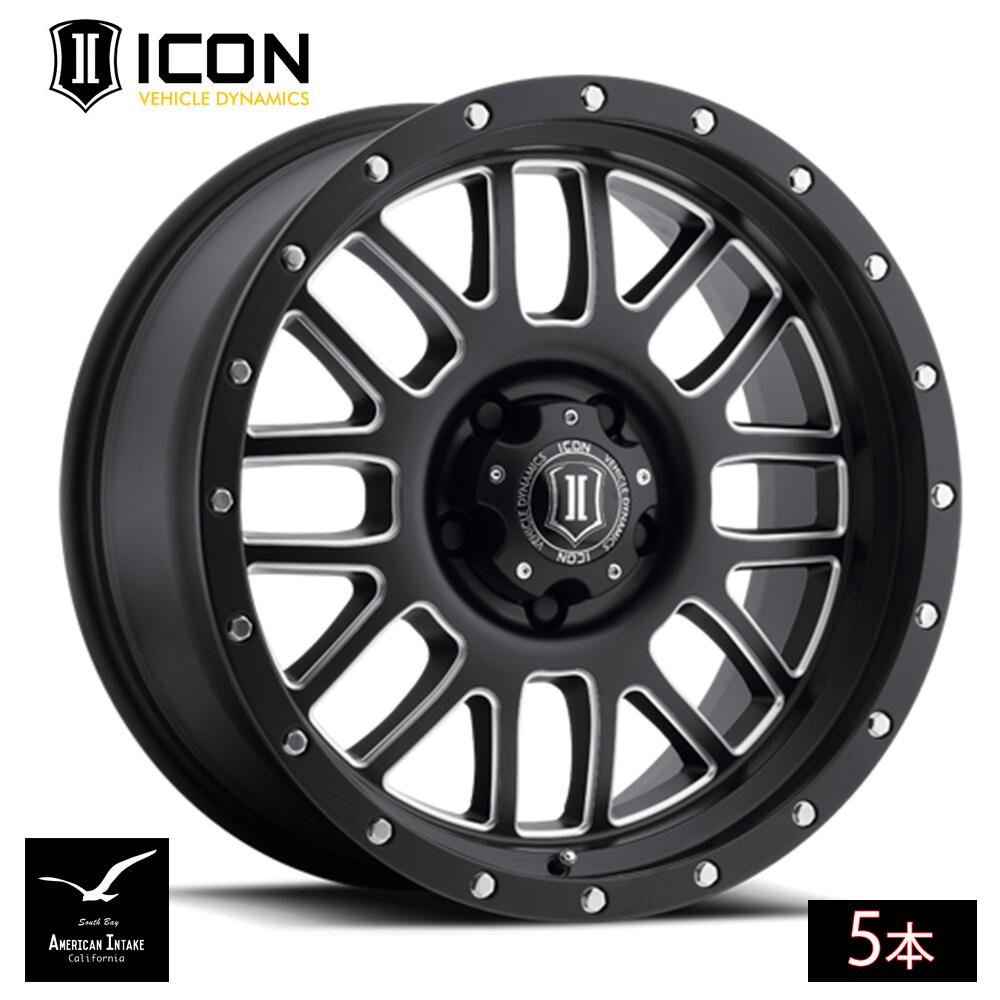 ICON VEHICLE DYNAMICS アイコン ビークル ダイナミクス Alpha | SATIN BLACK/MILLED WINDOWS ( 5本 )