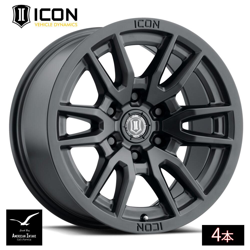ICON VEHICLE DYNAMICS アイコン ビークル ダイナミクス Vector 6 | SATIN BLACK ( 4本 )